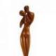 Grande Sculpture sur bois "Amour éternel" 105cm | Cadeau d'Amour Unique