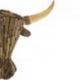 Décoration murale Tête de buffle XXL en bois flotté 150cm