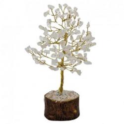 Arbre du Bonheur 20 cm avec pierre Cristal de Roche naturel