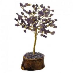 Arbre du Bonheur 20 cm avec pierre Améthyste naturelle