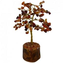 Arbre du Bonheur 20 cm avec pierre Cornaline naturelle