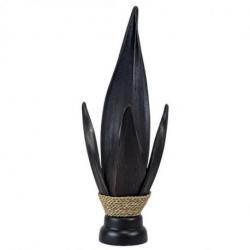 Lampe de Chevet en Feuilles de Cocotier et Acajou 50cm | à équiper