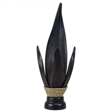 Lampe de Chevet en Feuilles de Cocotier et Acajou 50cm | à équiper