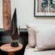 Grande Lampe de Salon en Feuilles de Cocotier et Acajou 75cm | à équiper Grande Lampe de Salon en Feuilles de Cocotier et Acajou 75cm | à équiper