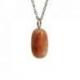 Collier Pierre de Soleil AAA - pendentif pierre roulée + chaîne argentée