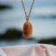 Collier Pierre de Soleil AAA - pendentif pierre roulée + chaîne argentée