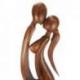 Statue Abstraite XL "Couple Sensuel" 100cm en bois | Sculpture érotique