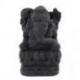 Statuette Ganesh 20cm en pierre de Java noire reconstituée