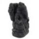 Statuette Ganesh 20cm en pierre de Java noire reconstituée