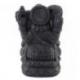 Statuette Ganesh 20cm en pierre de Java noire reconstituée