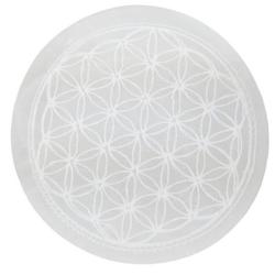 Déclassé - Disque Fleur de Vie en Sélénite ø10cm