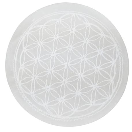 Déclassé - Disque Fleur de Vie en Sélénite ø10cm