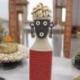 Statuette Namji Rouge 28cm - Perles & Cauris