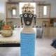 Statuette Namji Bleue 28cm - Perles & Cauris