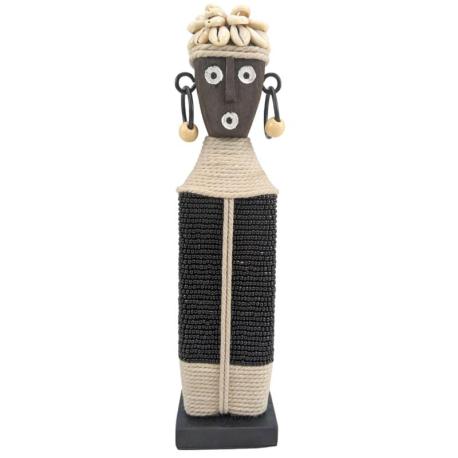 Statuette Namji 28cm - Perles Noires & Coquillages 28cm