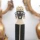 Statuette Namji 28cm - Perles Noires & Coquillages 28cm