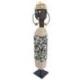 Statue Namji Noire & Blanche 40cm - Perles & Coquillages Cauris