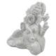 Statuette Ganesh allongé en Résine laqueé blanche 12cm