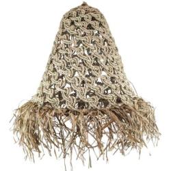 Suspension Bohème "Tao" | Luminaire en Jonc de mer & Raphia 60x50cm