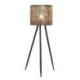 Lampadaire Trépied "Myre" 80cm en Métal Noir & Or