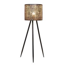 Lampadaire Trépied "Myre" 80cm en Métal Noir & Or