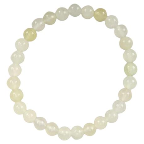 Bracelet en Jade clair A | Boules 6mm