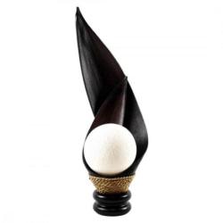 Lampe Ethnique en Feuilles de cocotier & Acajou 60cm | À équiper Lampe Ethnique en Feuilles de cocotier & Acajou 60cm | À équiper