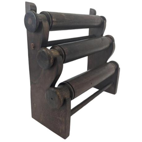 Déclassé - Présentoir à bijoux 3 joncs en bois finition chocolat