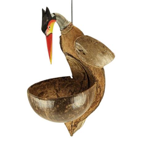Mangeoire à Oiseaux en Noix de Coco à Suspendre