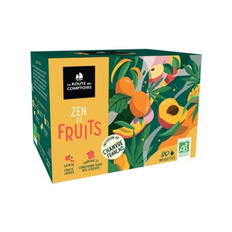 Infusion Fruits jaunes & Chanvre | Zen de Fruits - 20 infusettes Bio Infusion Fruits jaunes & Chanvre | Zen de Fruits - 20 infusettes Bio