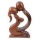Statuette "Couple Sensuel" 20cm en bois, couple enlacé | Cadeau Coquin