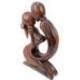 Statuette "Couple Sensuel" 20cm en bois, couple enlacé | Cadeau Coquin