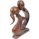 Statuette "Couple Sensuel" 20cm en bois, couple enlacé | Cadeau Coquin