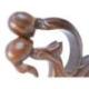 Statuette "Couple Sensuel" 20cm en bois, couple enlacé | Cadeau Coquin