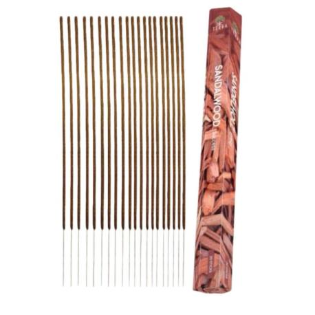 Encens sans charbon au Bois de Santal 20 bâtons | Terra