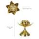Brûleur d'Encens en laiton Fleur de Lotus 7cm｜Pour Résine, Cône & Bâton