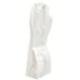Buste présentoir à colliers en bois massif blanc cérusé 30cm