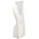 Buste présentoir à colliers en bois massif blanc cérusé 30cm