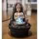 Petite fontaine d'intérieur Bouddha Peace avec éclairage Led