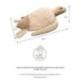 Sculpture Tortue de mer XL 80cm en bois brut