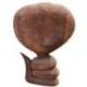 Grande Sculpture Serpent Cobra 100cm en bois