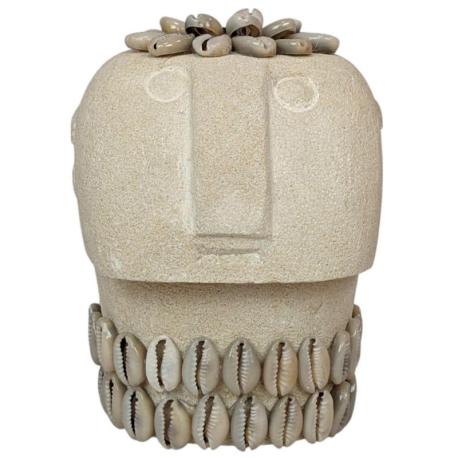 Statuette en Pierre & Coquillage 10,5cm | Savoir-faire de Sumba