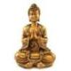 Statuette Bouddha assis finition dorée patinée 12cm