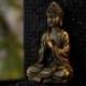 Statuette Bouddha assis finition dorée patinée 12cm