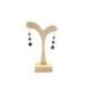 Présentoir / Support à boucles d'oreilles en bois 14cm | Finition "Bois brut naturel"