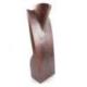 Buste - Présentoir à colliers en bois massif chocolat 35cm