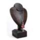 Buste d'exposition Présentoir Bijoux en bois 30cm | Finition "Chocolat"