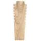 Buste présentoir à colliers cranté en bois massif brut 50cm