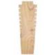Buste présentoir à colliers cranté en bois massif brut 50cm