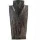 Buste présentoir à collier 25cm en bois finition "noir vintage"